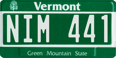 VT license plate NIM441