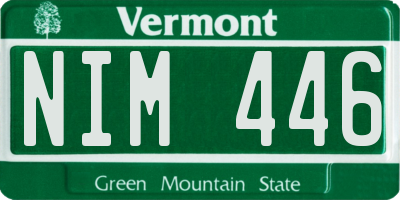 VT license plate NIM446