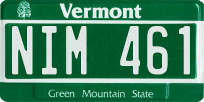 VT license plate NIM461