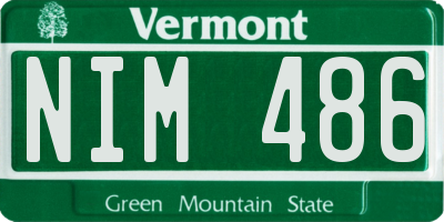VT license plate NIM486