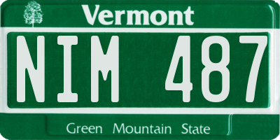 VT license plate NIM487
