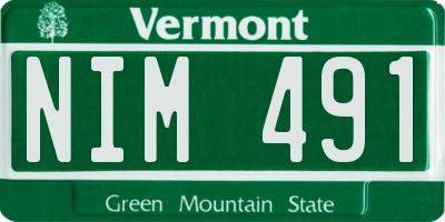 VT license plate NIM491