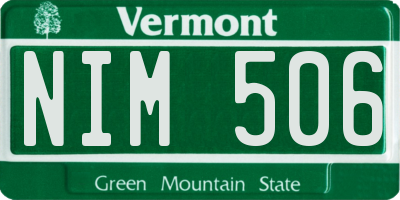 VT license plate NIM506