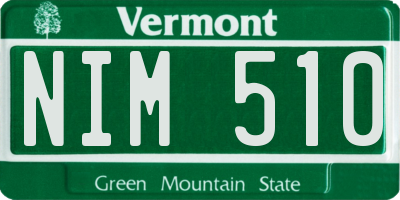 VT license plate NIM510