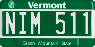 VT license plate NIM511