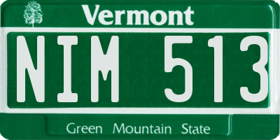 VT license plate NIM513