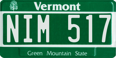 VT license plate NIM517