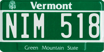 VT license plate NIM518