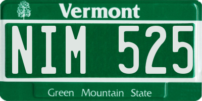 VT license plate NIM525
