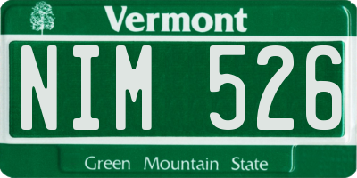 VT license plate NIM526