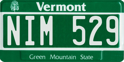 VT license plate NIM529