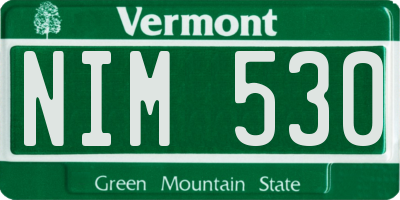 VT license plate NIM530