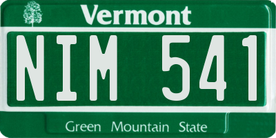 VT license plate NIM541