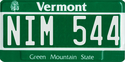 VT license plate NIM544