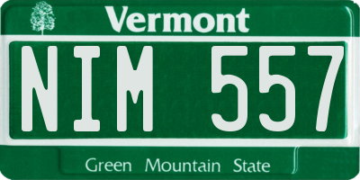 VT license plate NIM557