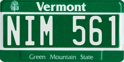 VT license plate NIM561