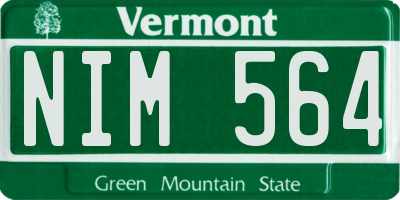 VT license plate NIM564