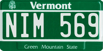 VT license plate NIM569
