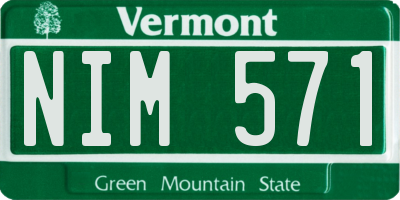 VT license plate NIM571