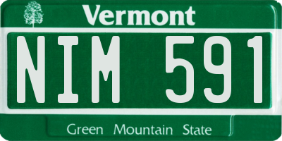 VT license plate NIM591