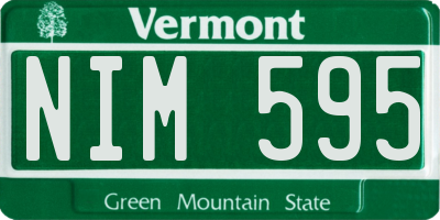 VT license plate NIM595