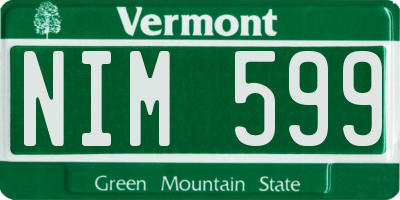VT license plate NIM599
