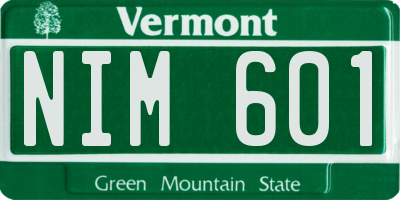 VT license plate NIM601