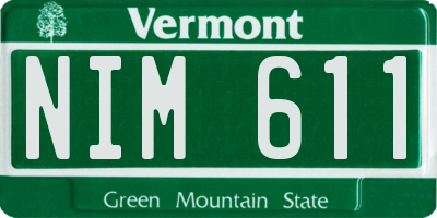 VT license plate NIM611