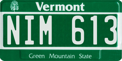 VT license plate NIM613