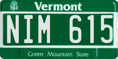 VT license plate NIM615