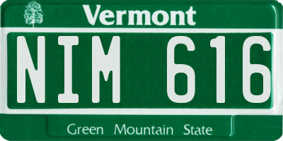 VT license plate NIM616