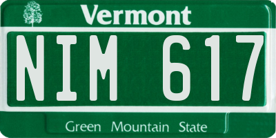 VT license plate NIM617