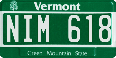 VT license plate NIM618