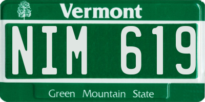 VT license plate NIM619