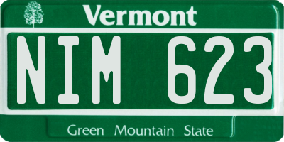 VT license plate NIM623