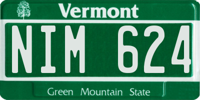 VT license plate NIM624