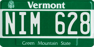 VT license plate NIM628