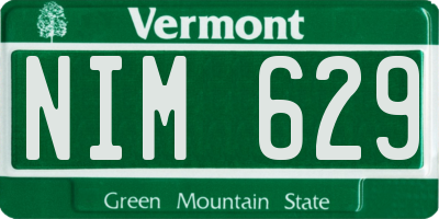 VT license plate NIM629
