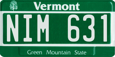 VT license plate NIM631