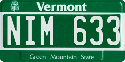 VT license plate NIM633