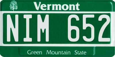 VT license plate NIM652