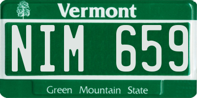 VT license plate NIM659