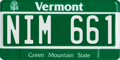 VT license plate NIM661