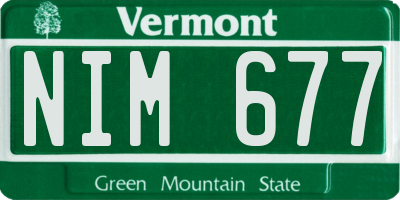 VT license plate NIM677