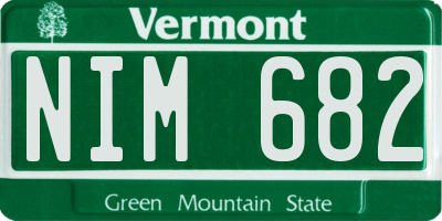 VT license plate NIM682