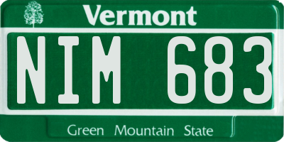 VT license plate NIM683