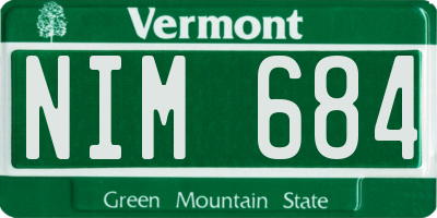 VT license plate NIM684