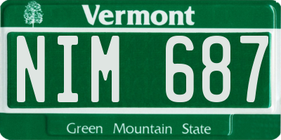 VT license plate NIM687