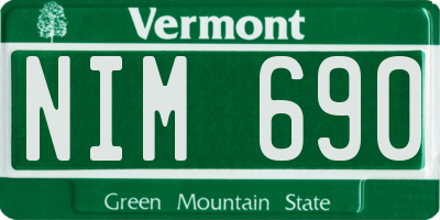 VT license plate NIM690