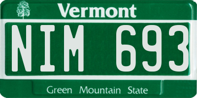 VT license plate NIM693
